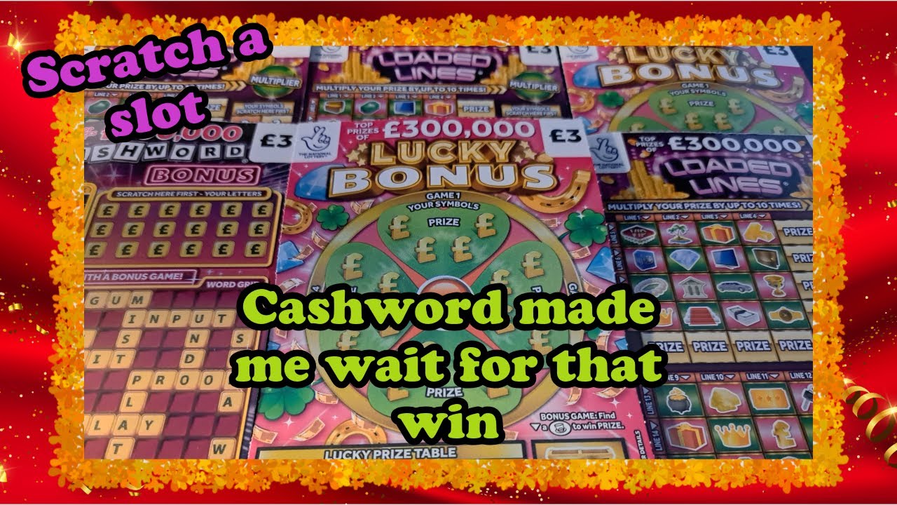 Mix of UK national lottery scratch cards, cash word made me wait