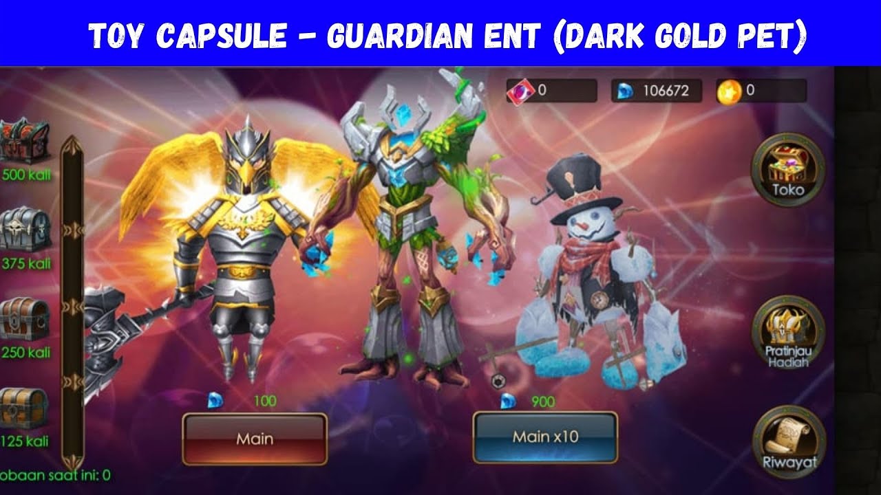 Toy Capsule | Activated GUARDIAN ENT (DARK GOLD PET)