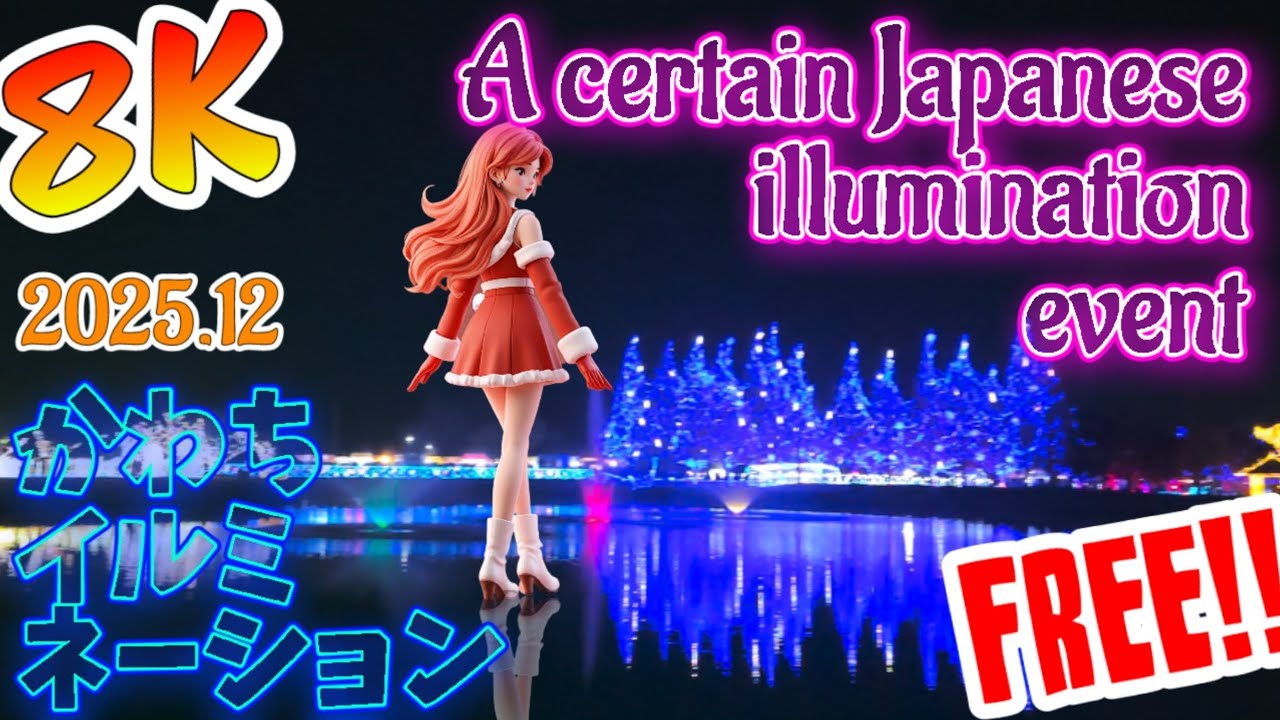 【8K】3️⃣🎄イルミ🇯🇵Kawachi Illumination🎆かわち イルミネーション