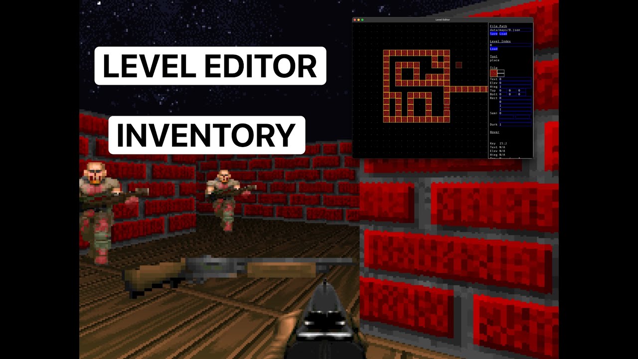 Pygame Raycaster Update 8 - Level Editor and Inventory