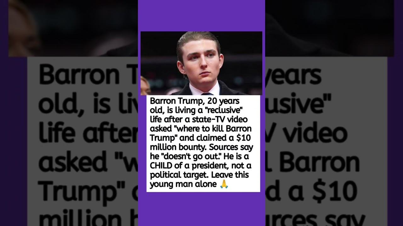 Barron Trump Keeps a Low Profile Amid Reported Threats  Leave Him Alone 🙏🇺🇸