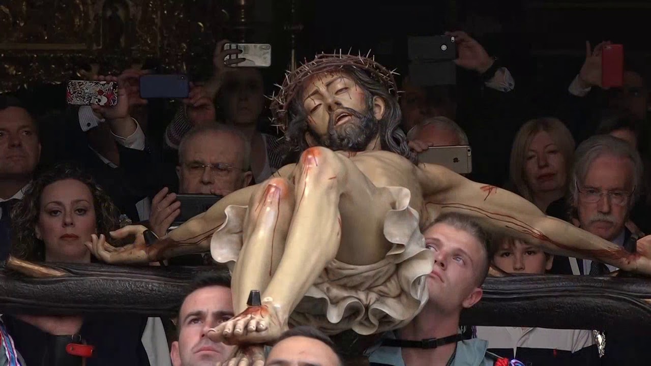 Salida del Cristo de la Vera+Cruz. Sábado Pasión 2019