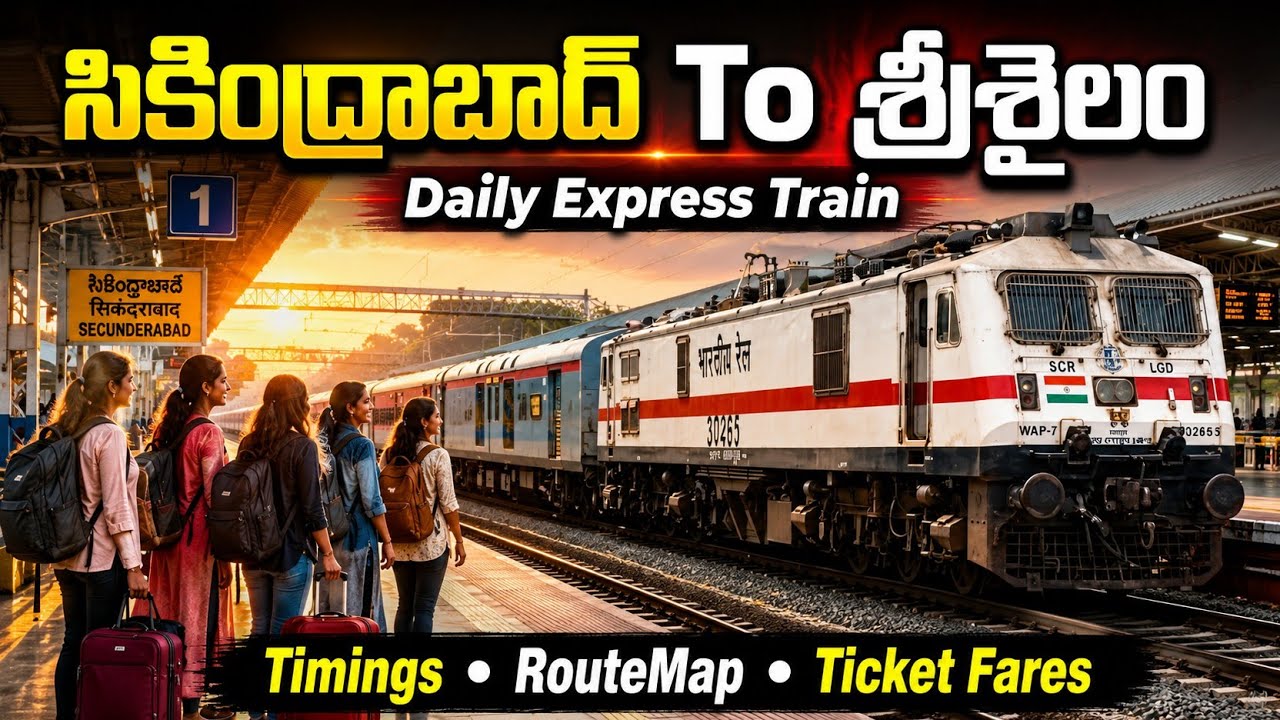 Secunderabad To Markapur Road Train Timings 2026 | Ticket Fare | Route Map | Train Details