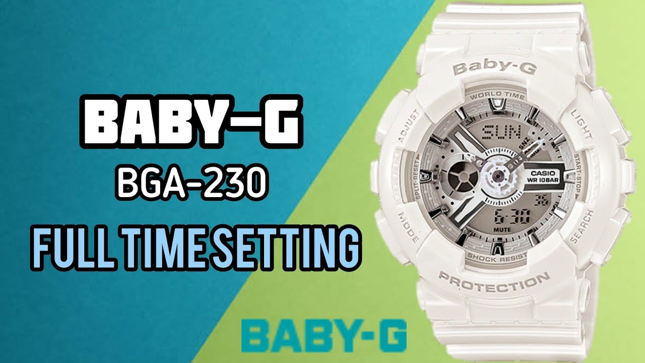 How To Set Time on G-Shock Baby-G BA-110 Digital Watch | Watch Repair Channel
