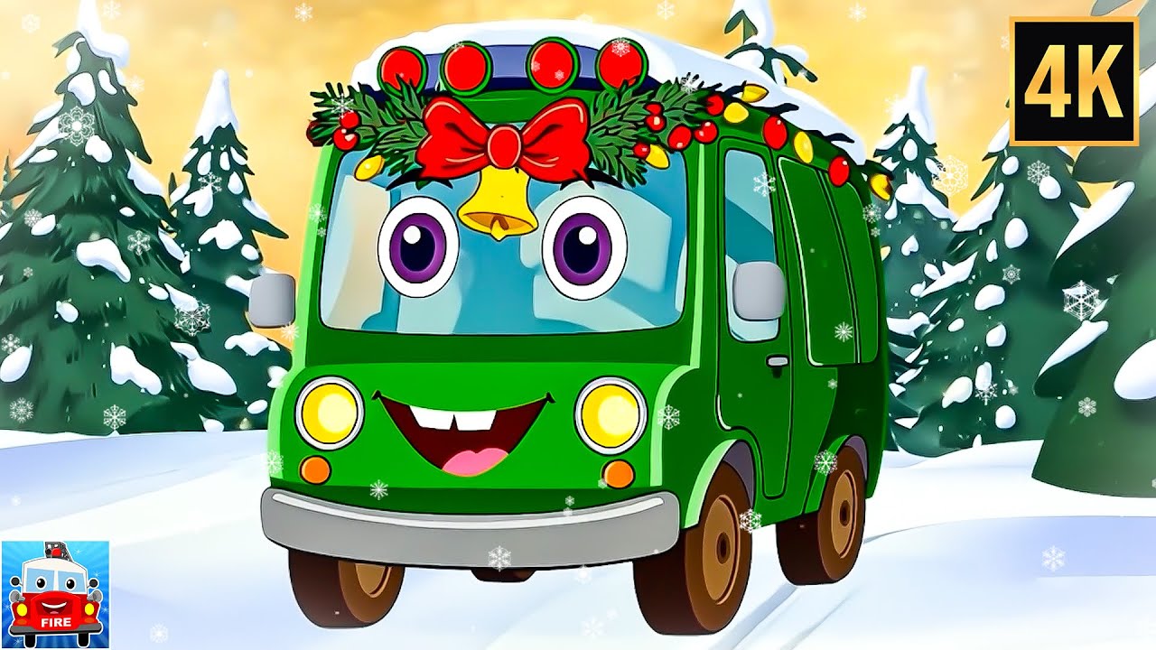 Christmas Wheels On The Bus Go Round & Round + More Christmas Songs for Kids