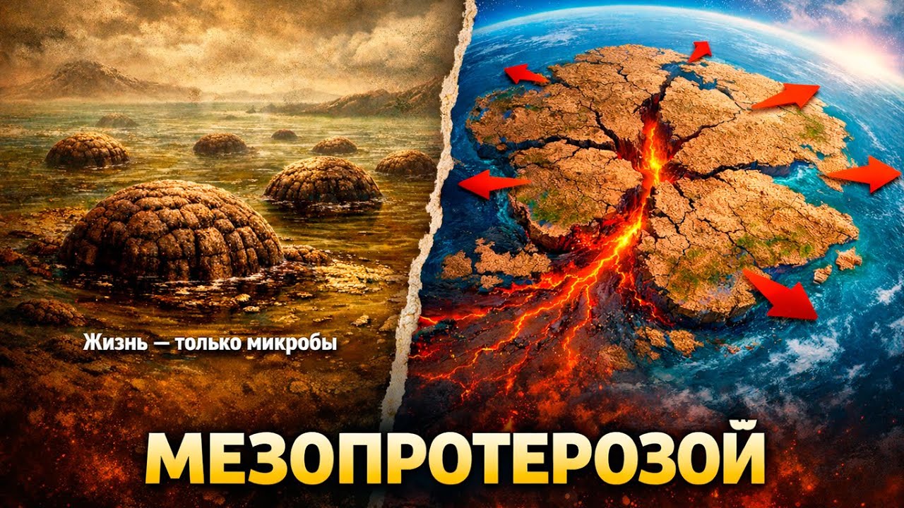 Земля 1,5 млрд лет назад: зелёные океаны, раскол суперконтинента и кислородная революция