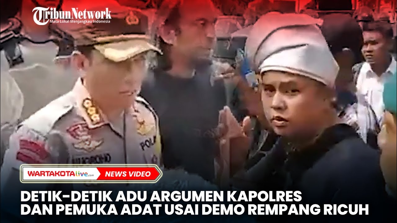 Detik-detik Adu Argumen Kapolres dan Pemuka Adat Usai Demo Rempang Ricuh