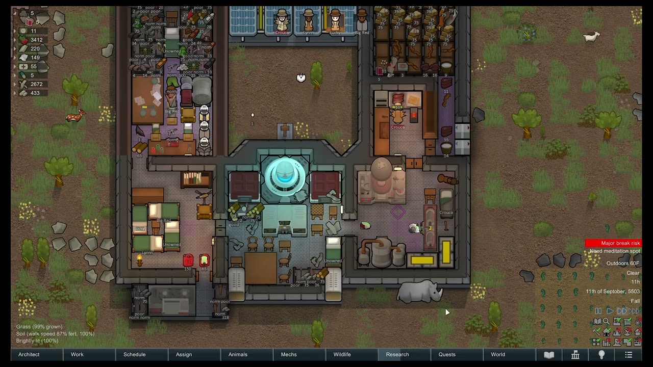 Rimworld Odyssey Odysseus: No More Unnatural Corpse And A Thrumbo Hunt