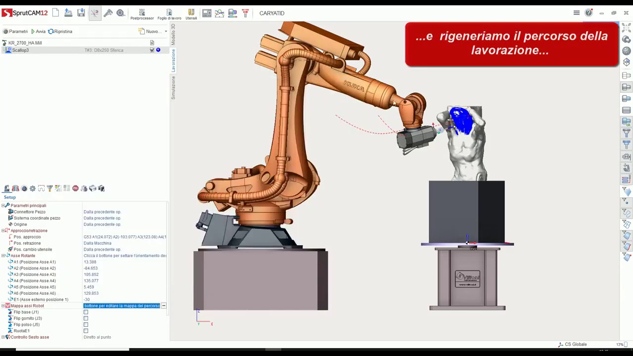 Il software CAD/CAM per la programmazione dei Robot industriali antropomorfi - SprutCAM