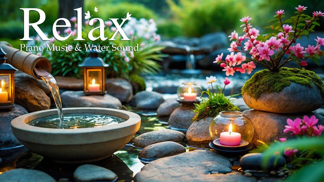 Relaxing Piano & Bamboo Water Fountain for Meditation - Stress Relieve, Anxiety, Insomnia, study #17