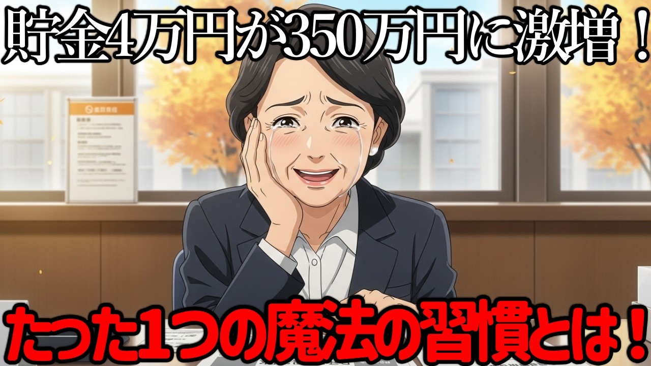 【貯金41,000円】病院パートの60歳女性が2年で貯蓄を350万円にした、誰でも出来る魔法の習慣とは?
