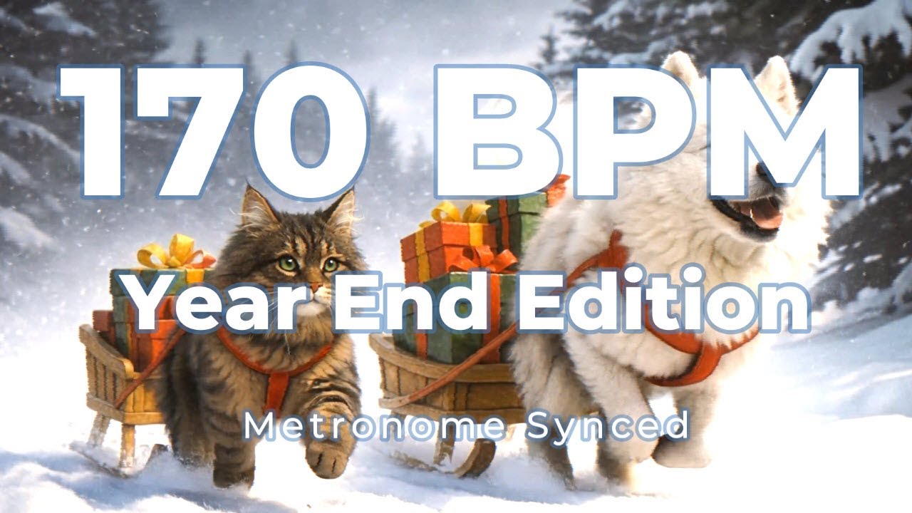 170 BPM Running Music &ndash; Year End 2025 | 1 Hour | Metronome Synced