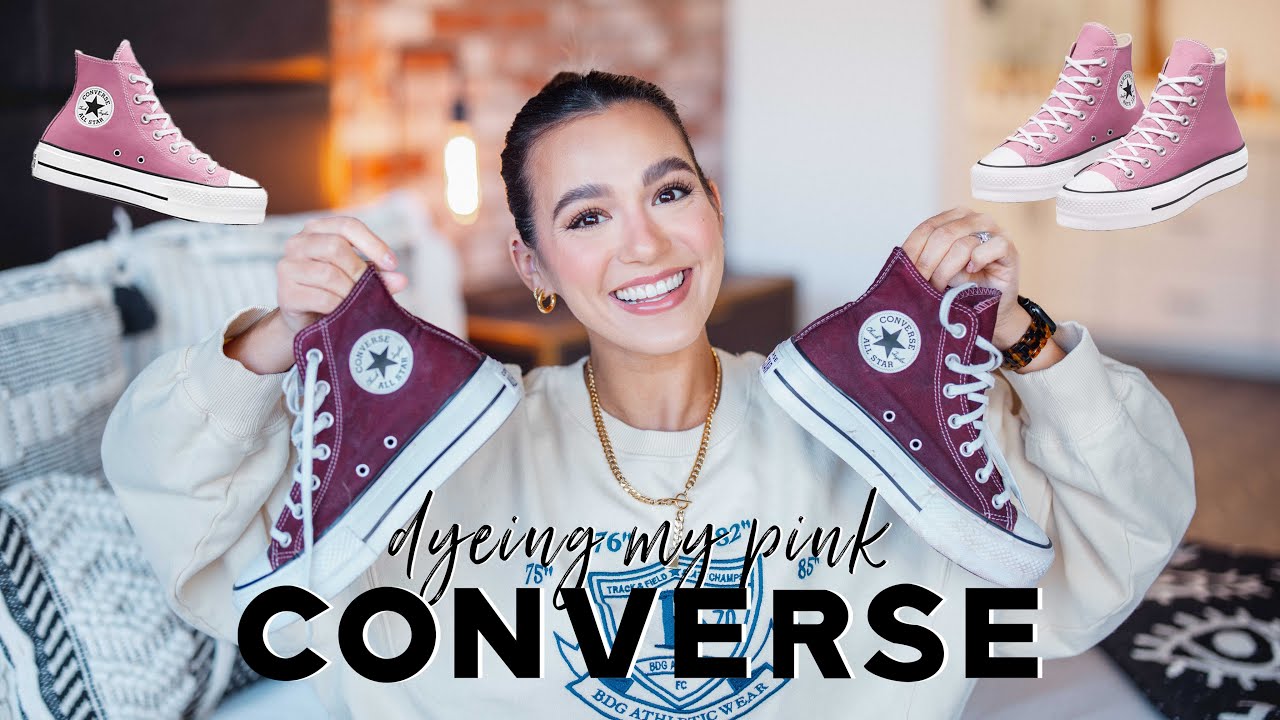 DYEING MY PINK CONVERSE BROWN! | 2022