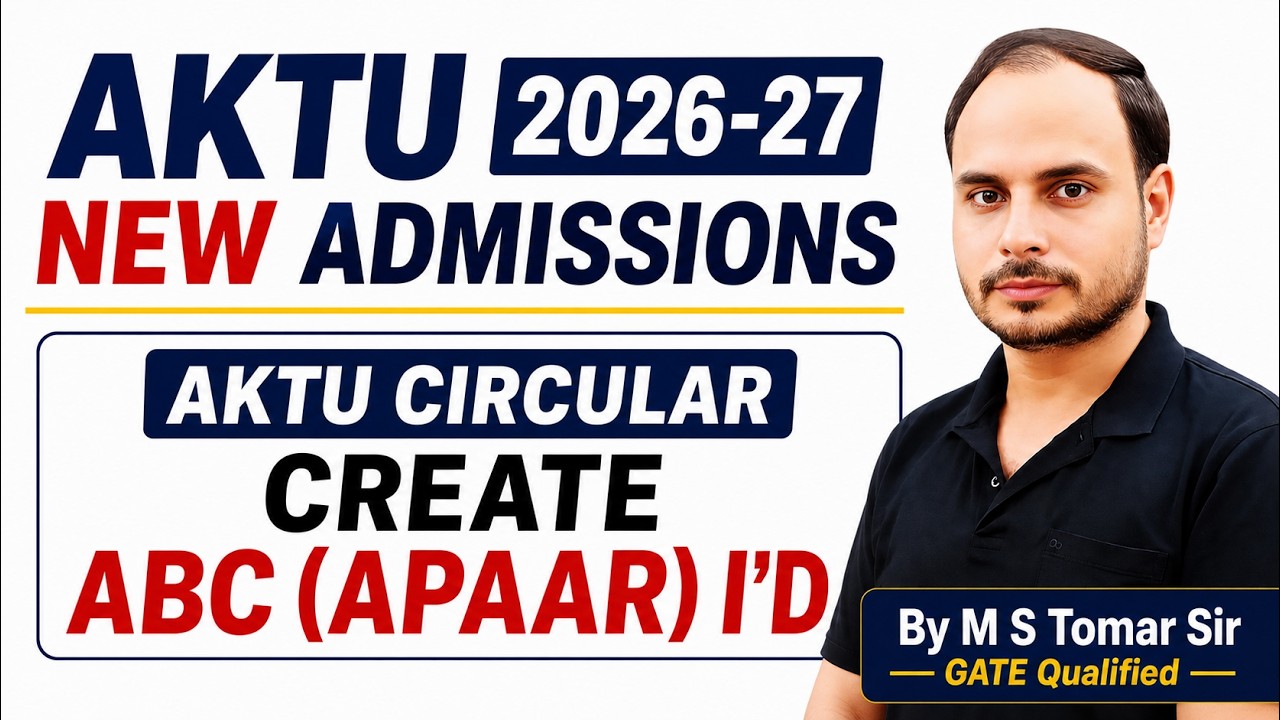 AKTU 2026-27 New Admissions Create ABC (APAAR) I'd....