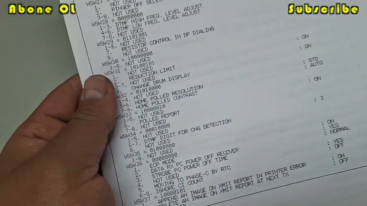 BROTHER MFC-1811 Configuration Report/Test Page/Test Sayfası Yazdırma