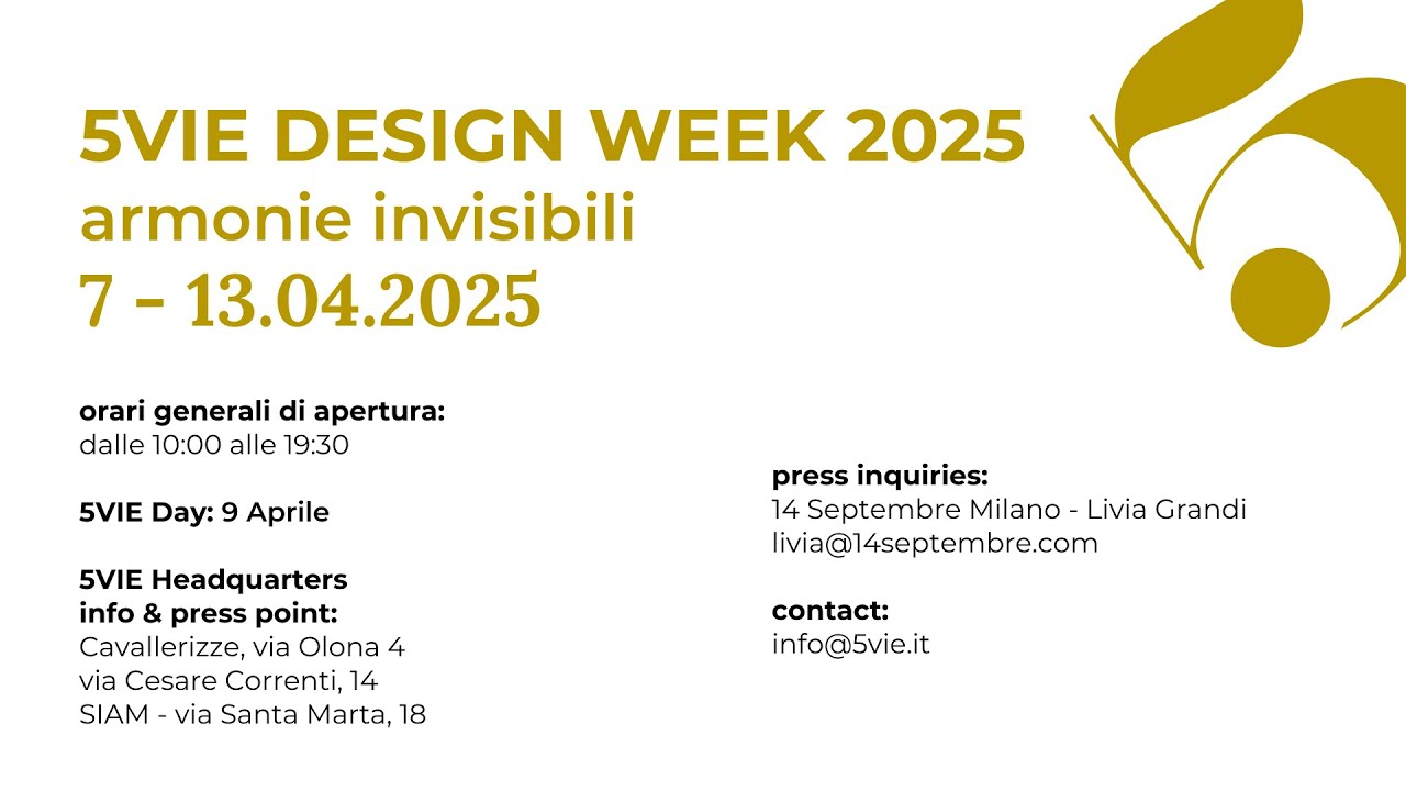 Press Conference 5VIE Design Week 2025 