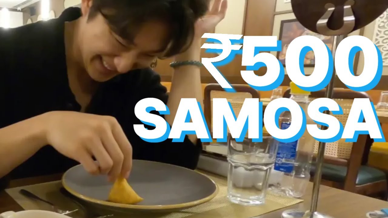 Koreans try ₹500 SAMOSA in Delhi!
