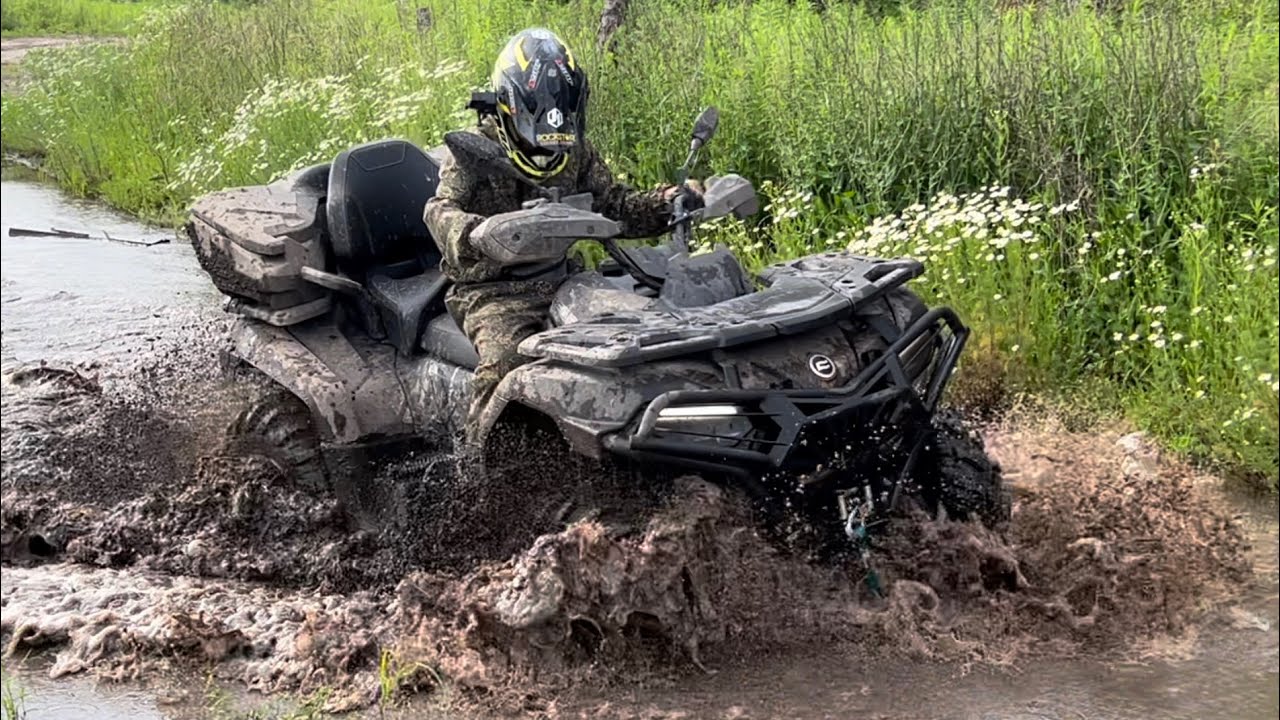 Покатушка на квадроцикле cfmoto 600eps. Лето,жара,грязь.#cfmoto #offroad