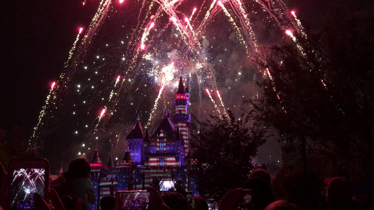 Disneyland's 4th of July Fireworks Show - At Sleeping Beauty Castle