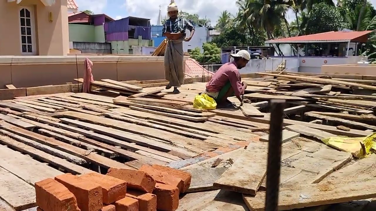 first floor roof concrete/roof construction