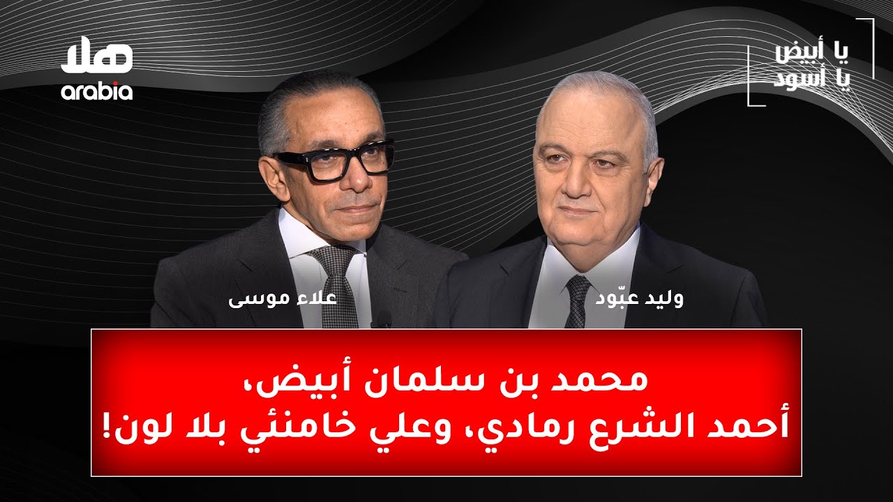 علاء موسى سفير مصر لدى لبنان: محمد بن سلمان أبيض، أحمد الشرع رمادي، وعلي خامنئي بلا لون!