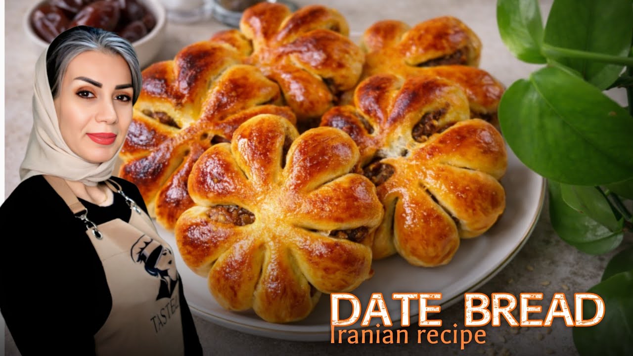 Soft & Fluffy Date-Filled Bread | Persian Recipe