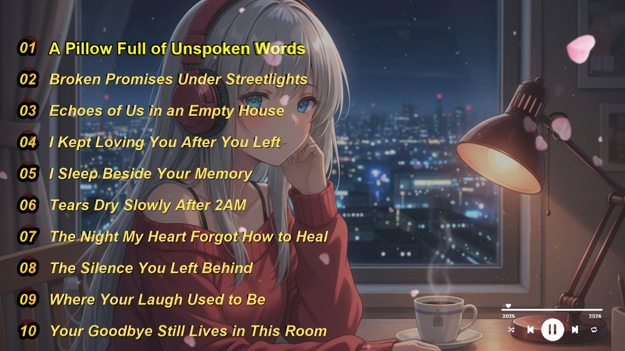 -A sad love playlist for the hearts that still remember.