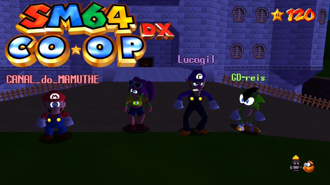 Jogando Mario 64 co-op @lucagil64 @GD-reis @canaldomamuthe