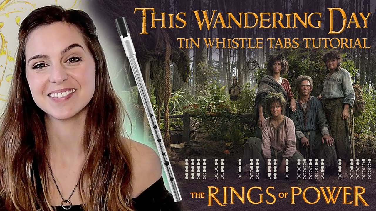 This Wandering Day - Lord Of The Rings | Rings Of Power | TIN WHISTLE TABS TUTORIAL
