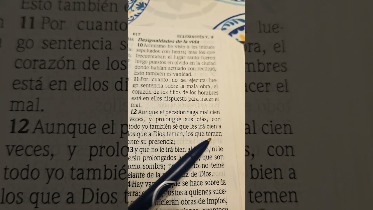 Eclesiast&eacute;s  8 : 11 - 13