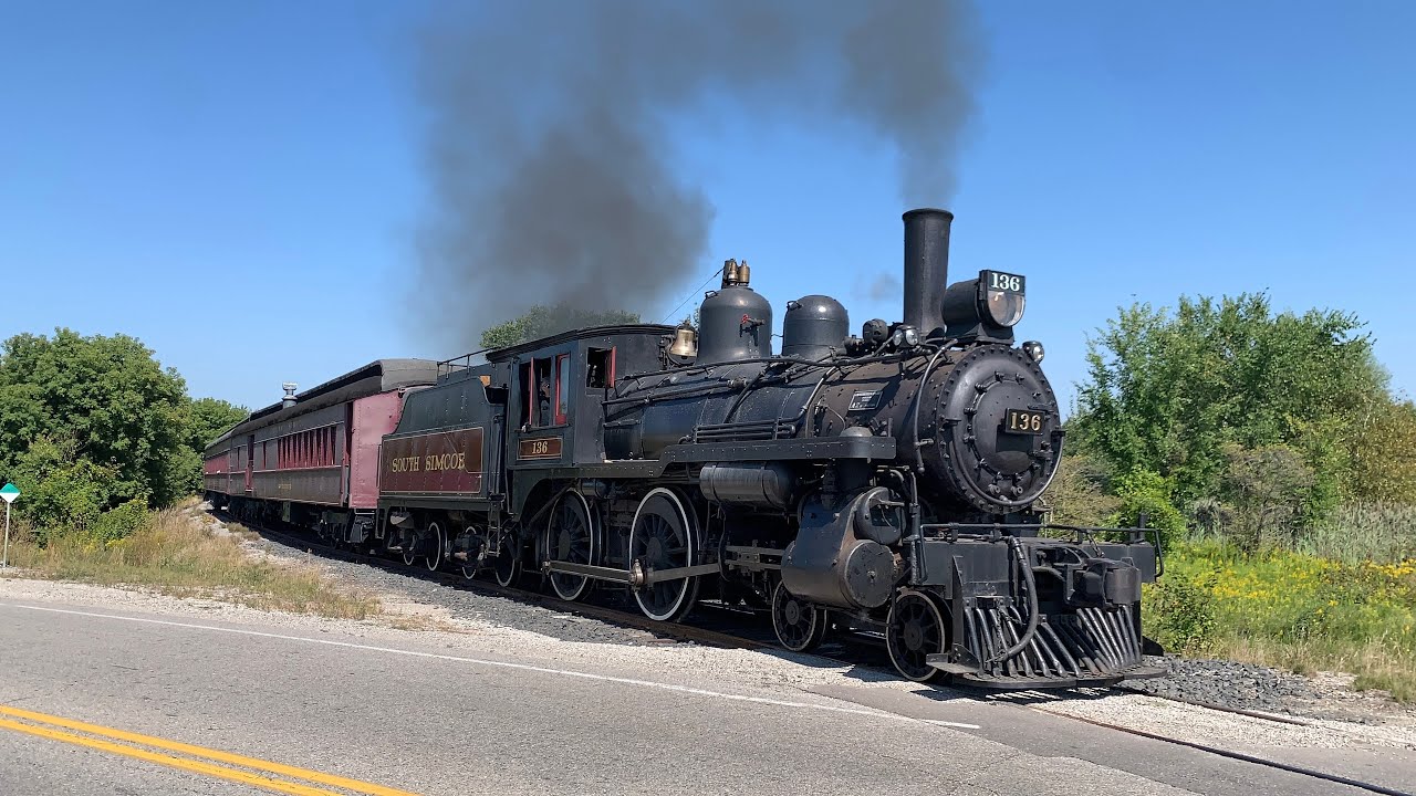 STEAM POWER!!! South Simcoe Railway 136 Running the Labour Day excursions!!