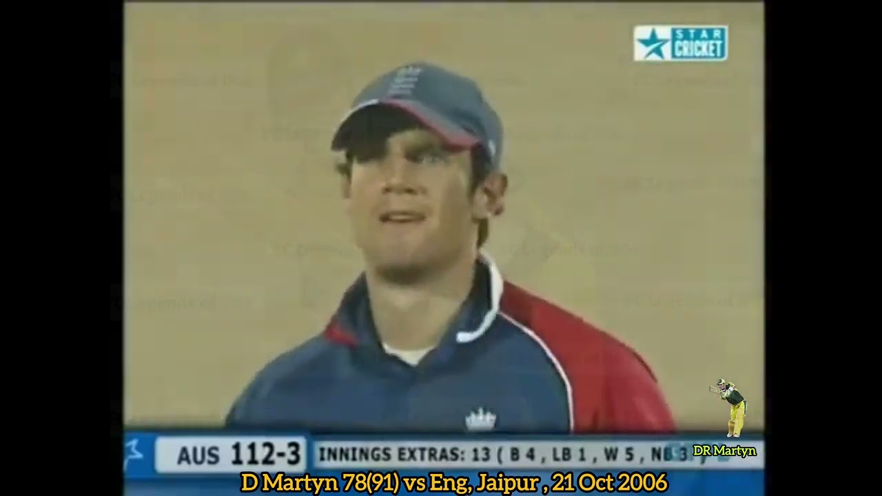 Damien Martyn Match Winning Innings, ICC Champions Trophy 2006, 78 vs England Jaipur 