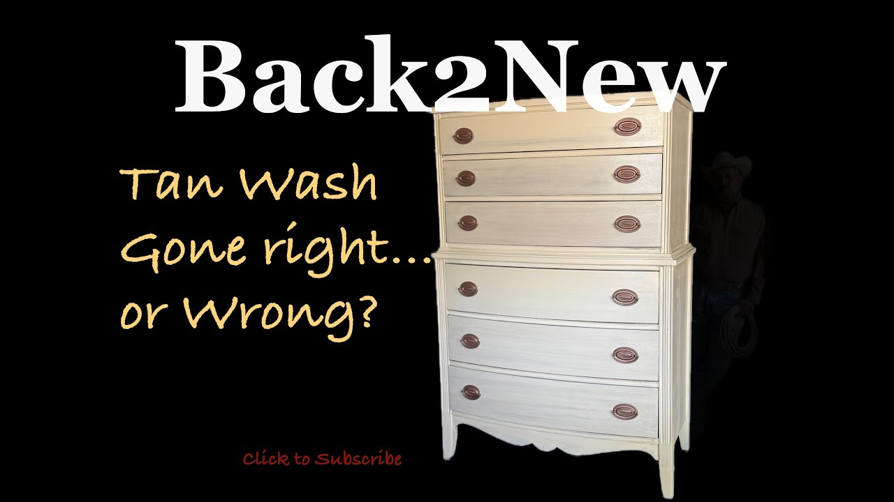 1940's Chest Of Drawer/Tan Wash