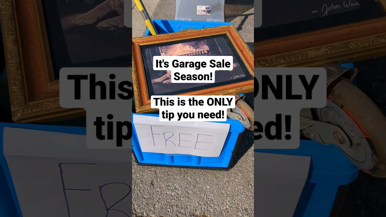 Wait for it!! If you're having a garage sale...don't forget THIS 😊👍 #clutterfreehome #decluttering