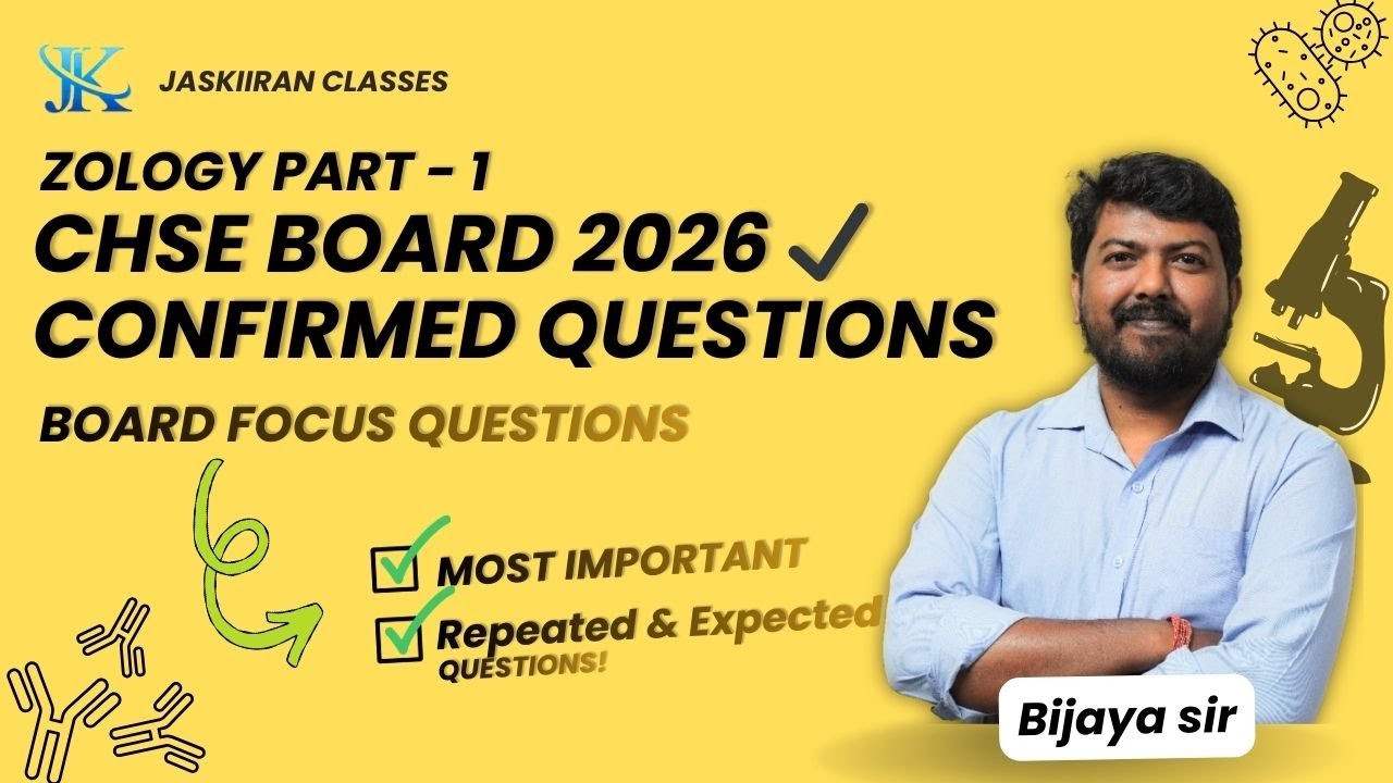 Zology | CHSE 12th Board Exam 2026 Part-1 | Most Important Questions You Must Study