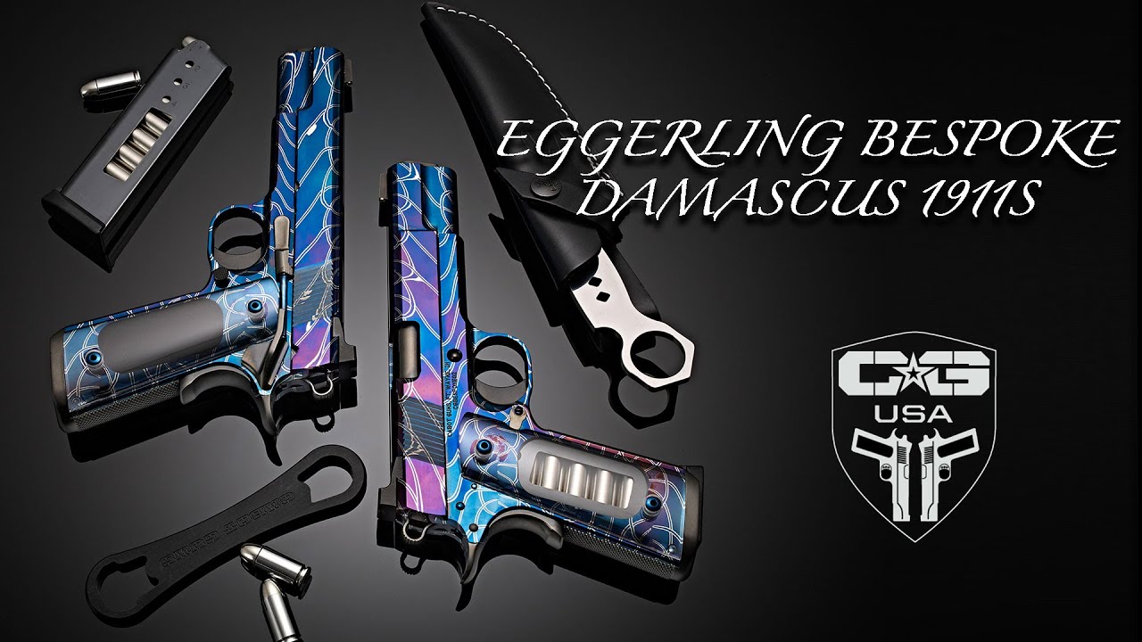 Cabot Eggerling Bespoke Damascus Steel 1911s