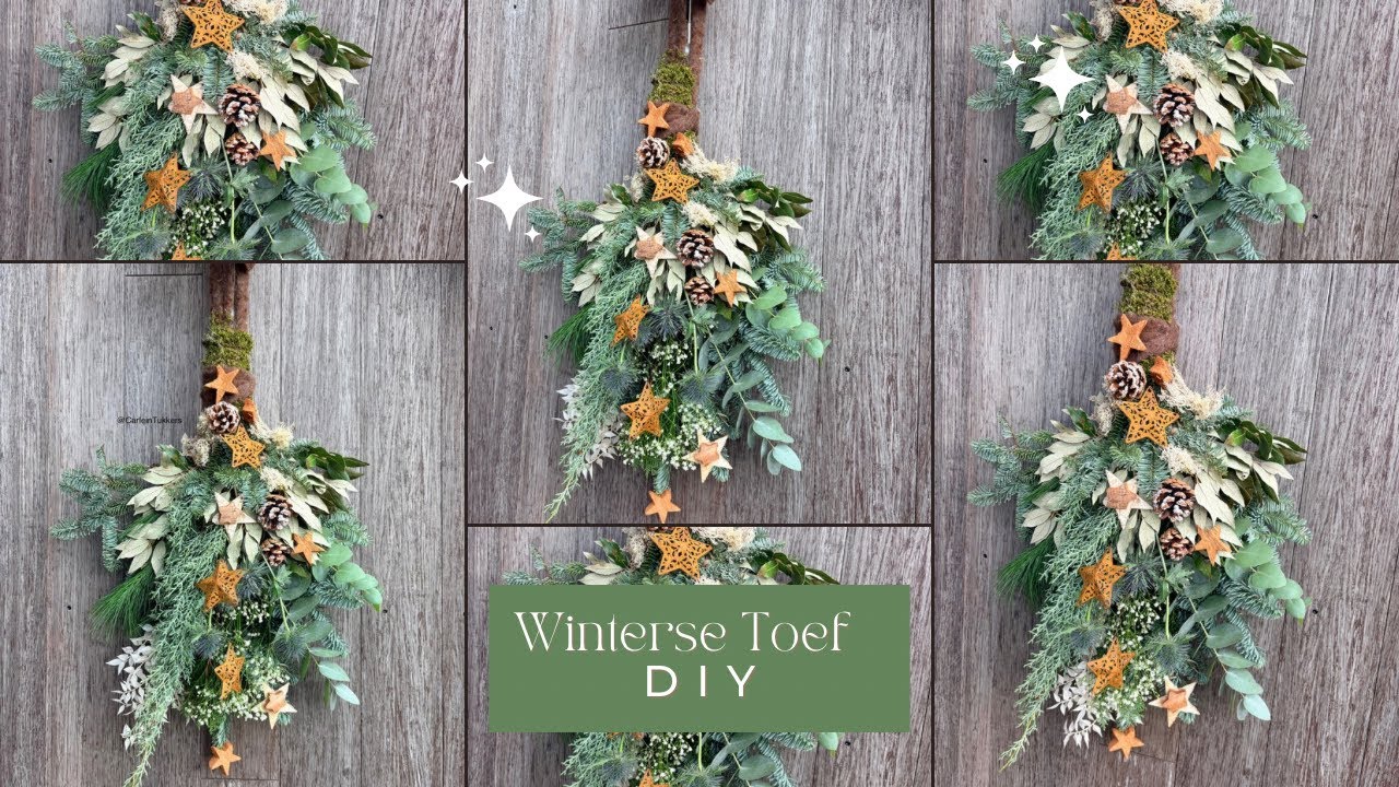 Winterse TOEF 🎄| GUIRLANDE | Cursus Bloemschikken #391  |Carlein Tukkers