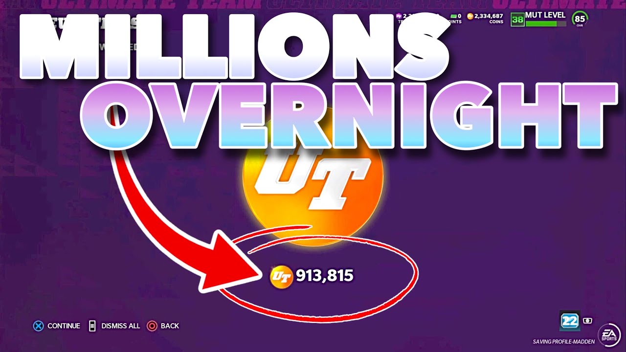 Making a Million Coins NO MONEY SPENT!! Madden 22 Best Coin Making Method!