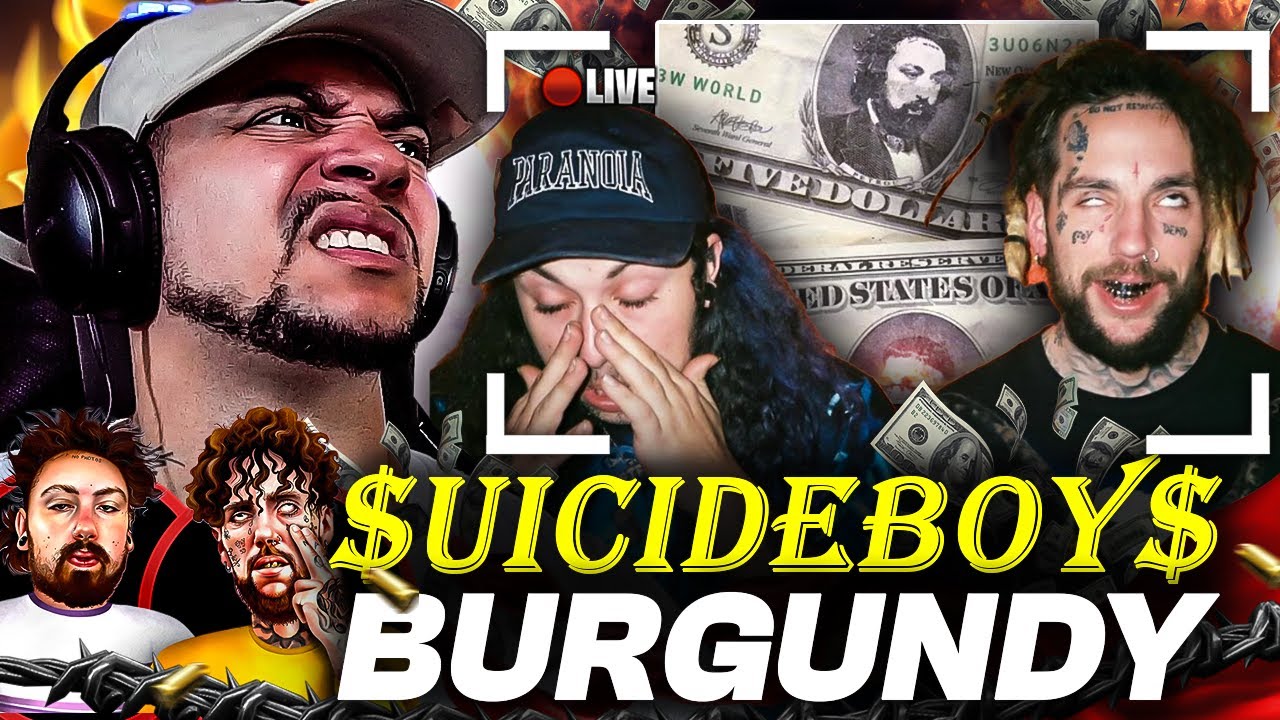 NEW ALBUM!!! LET'S GOOOO!!!!! $UICIDEBOY$ - Burgundy (LIVE REACTION)