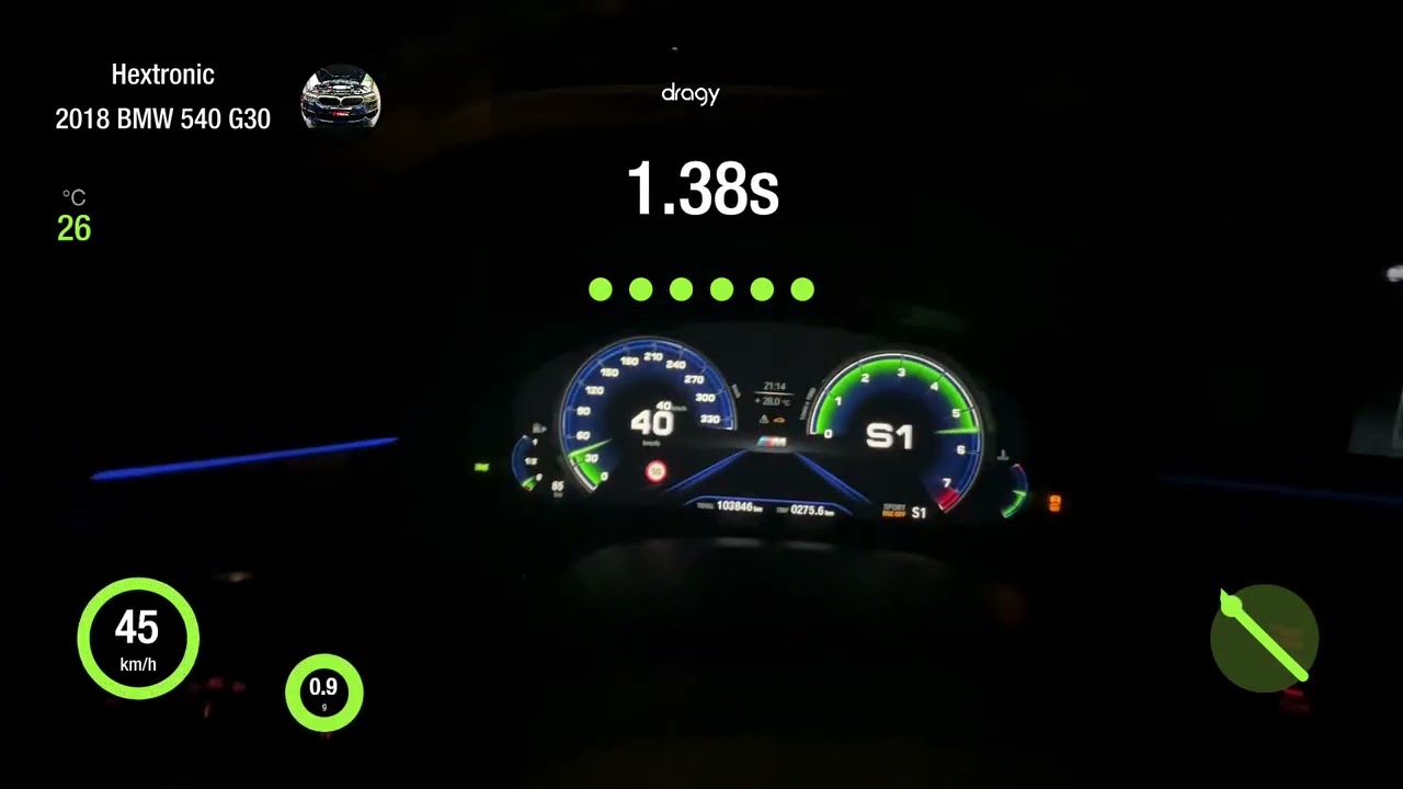 BMW G30 540xi 0-100km/h