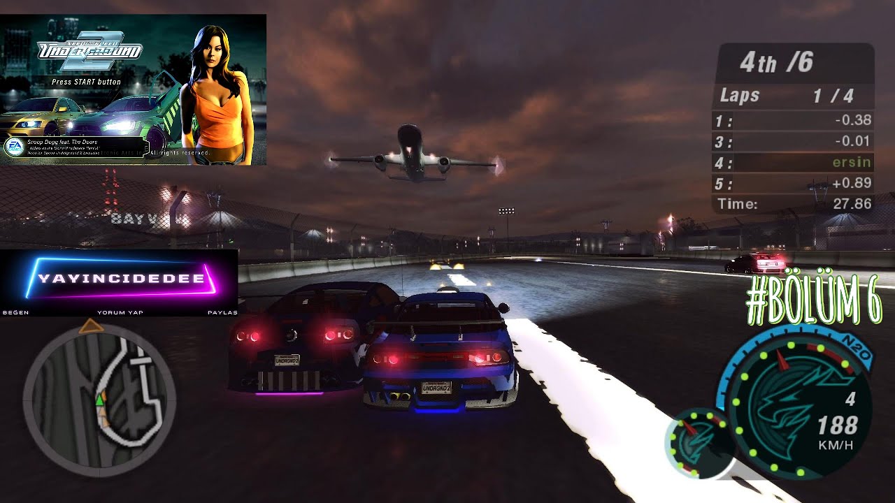 UÇAK PİSTİNDE YARIŞMAK NEED FORSPEED UNDERGROUND 2 BÖLÜM 6