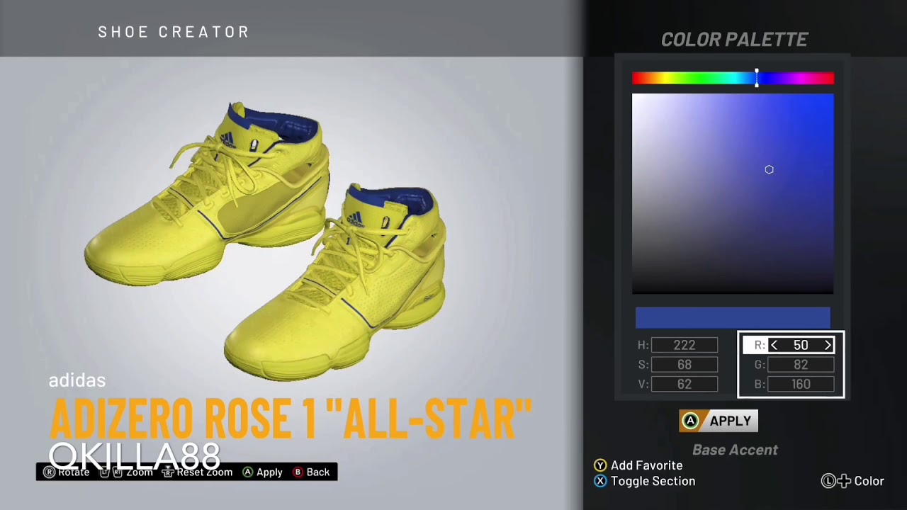 NBA 2k21 Shoe Creator | Adidas Adizero Rose 1 “All-Star