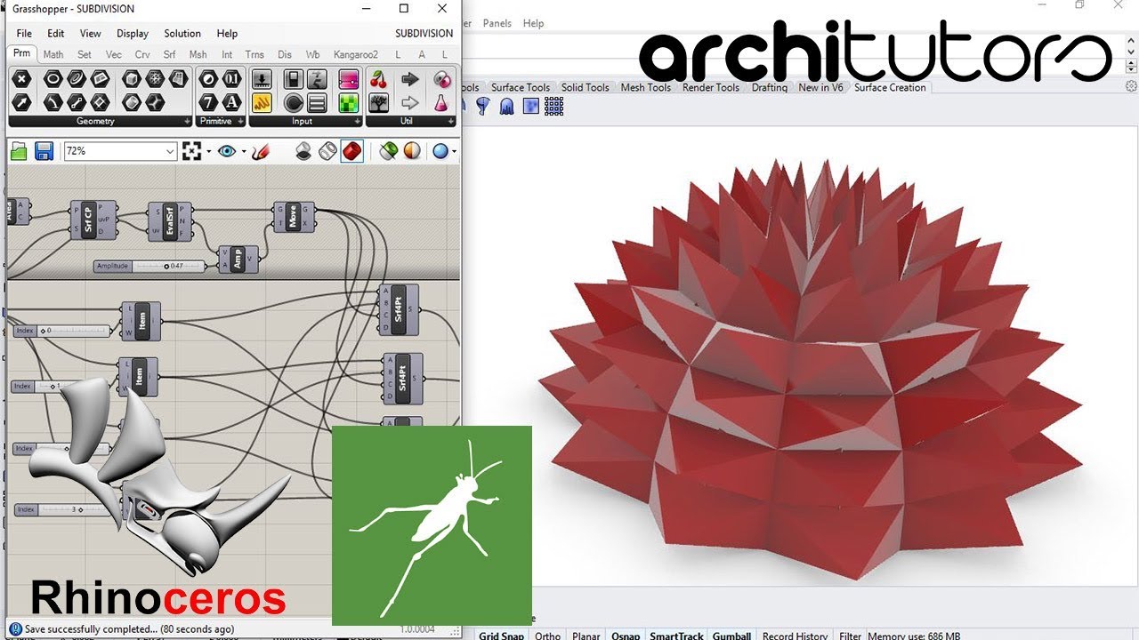 subdivision in grasshopper in rhino | architutors