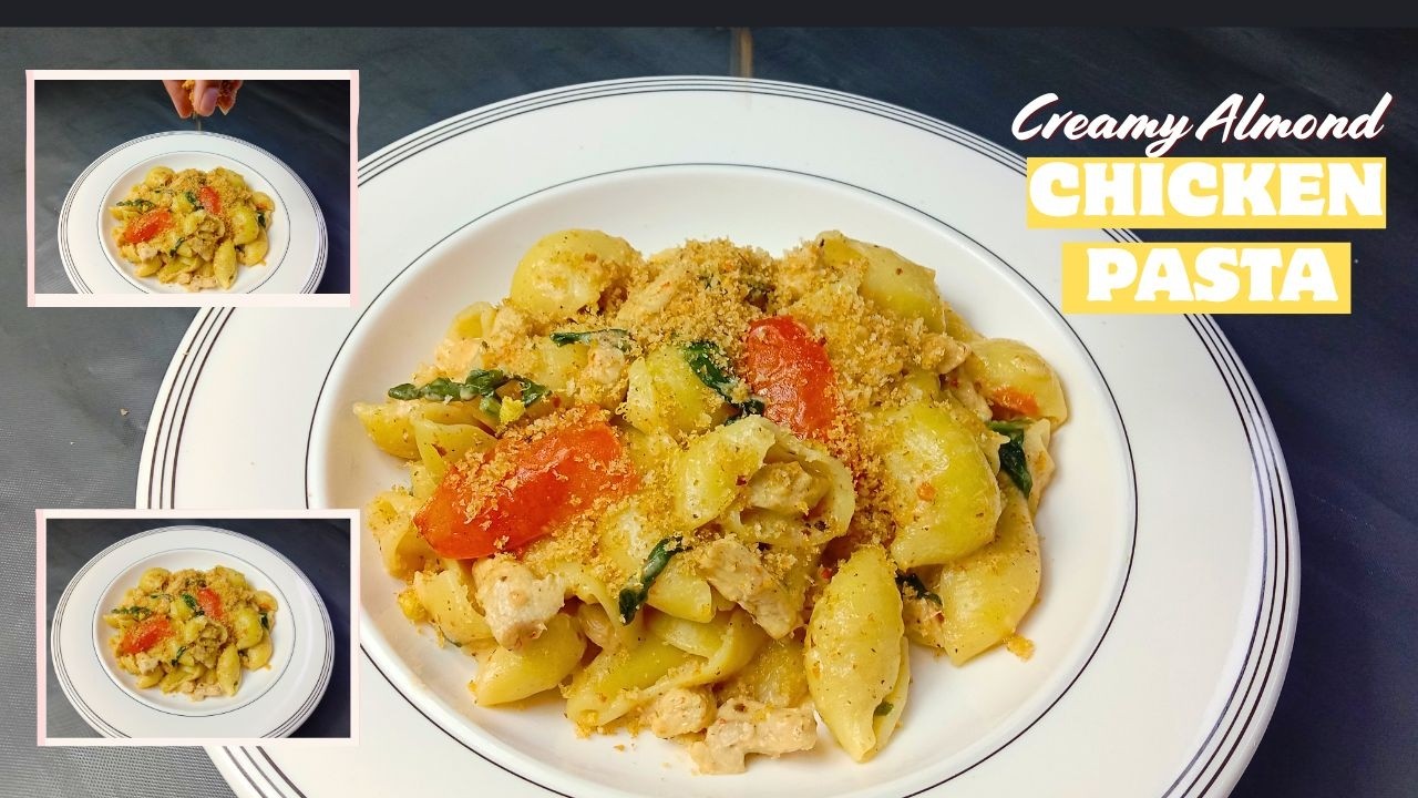 Creamy Almond Chicken Pasta With Herb Crumbs | Easy Italian-Style Pasta Recipe