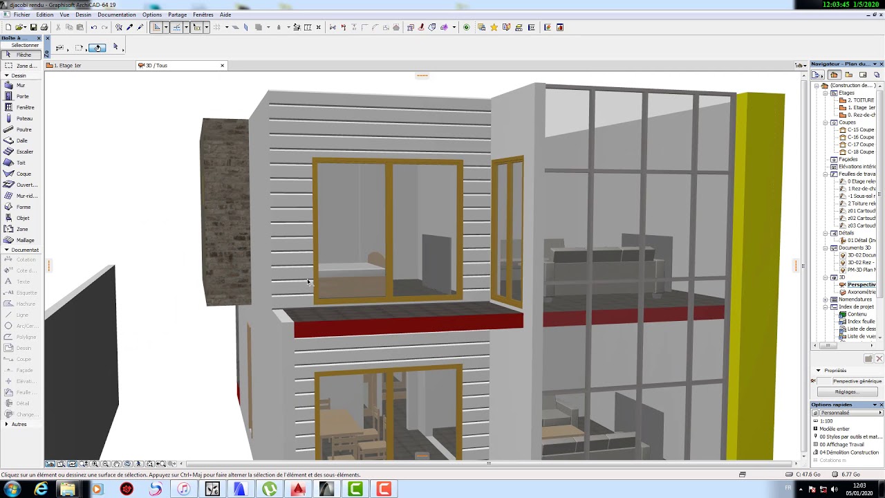 modelisation d'un duplexe avec Archicad 19 and Artlantis 5.2 partie 1