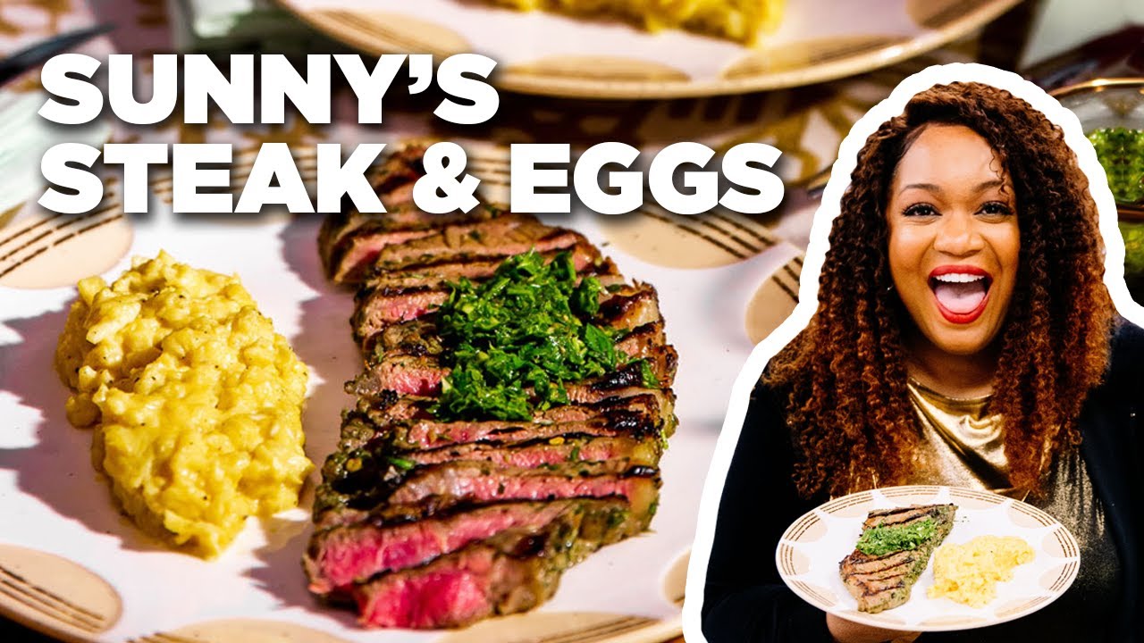 Cook Steak and Eggs with Sunny Anderson | The Kitchen | Food Network