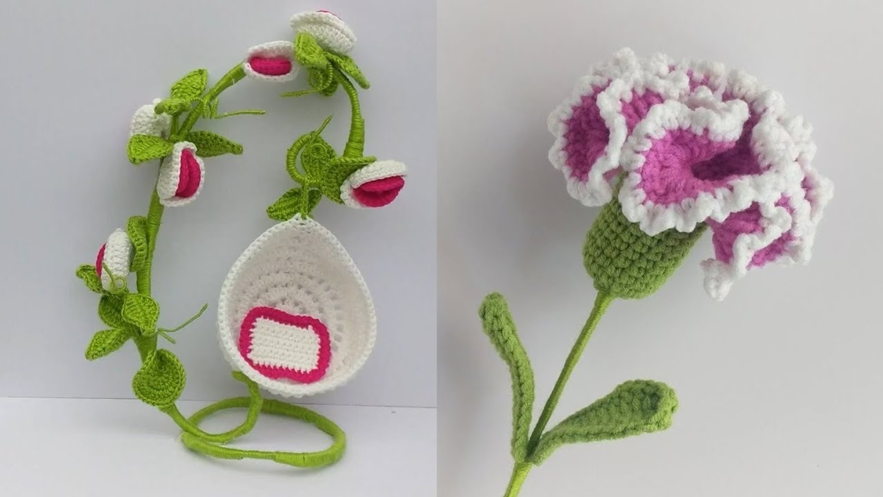 Crochet for beginners: Crochet Flower Swing & Crochet Carnation flowers