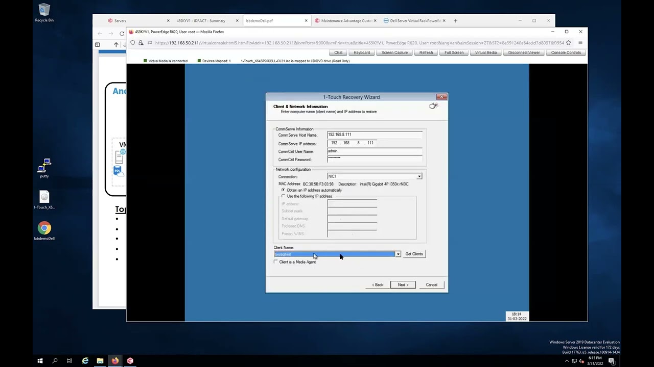 Commvault 101: BMR using ILO