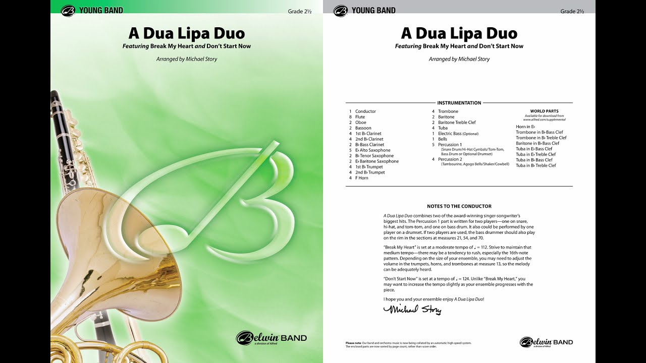A Dua Lipa Duo, arr. Michael Story – Score & Sound