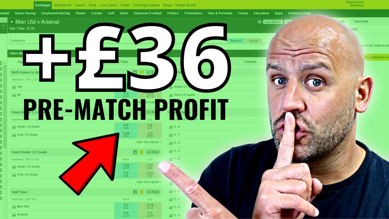 &pound;36 Pre-Match Football Trading Strategy on Betfair Exchange